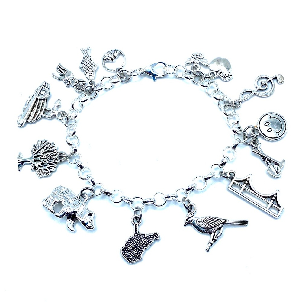 West Virginia Charm Bracelet State Themed Charms
